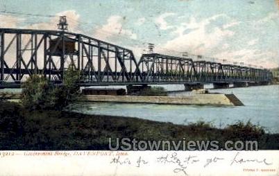 Government Bridge - Davenport, Iowa IA Postcard