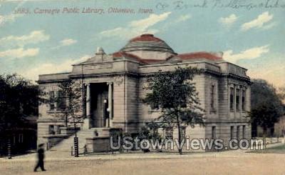 Carnegie Public Library - Ottumwa, Iowa IA Postcard