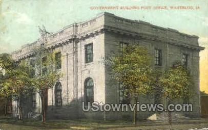 Government Building Post Office - Waterloo, Iowa IA Postcard