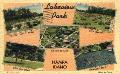 Lakeview Park - Nampa, Idaho ID Postcard