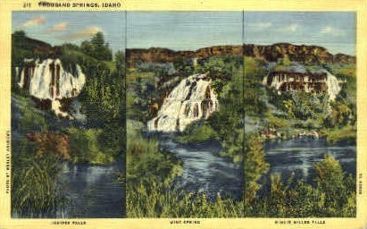Juniper Falls - Thousand Springs, Idaho ID Postcard