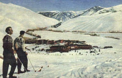 Winter Scene - Sun Valley, Idaho ID Postcard