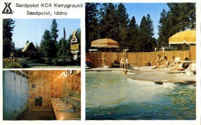 KOA Kampground - Sandpoint, Idaho ID Postcard