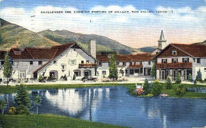 Challenger Inn and Part of Village - Sun Valley, Idaho ID Postcard