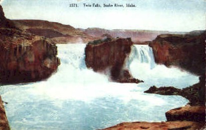 Twin Falls - Snake River, Idaho ID Postcard