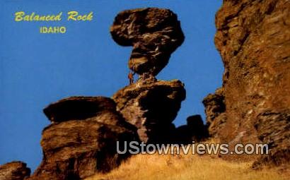 Balanced Rock - Castleford, Idaho ID Postcard