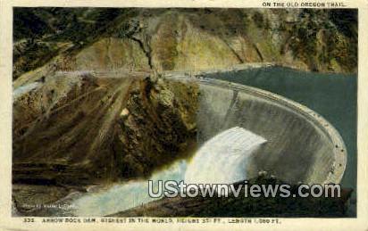 Arrow Rock Dam, ID,s;   Arrow Rock Dam, Idaho Postcard