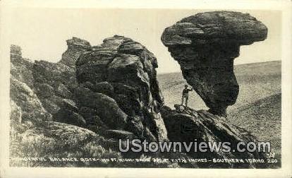 Real Photo - Balanced Rock - Southern Idaho Postcards, Idaho ID Postcard