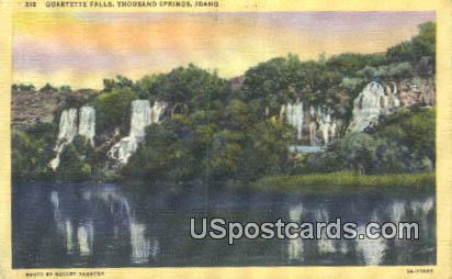 Quartette Falls - Thousand Springs, Idaho ID Postcard