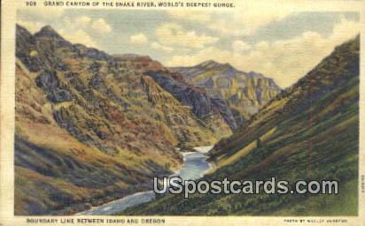 Grand Canyon - Snake River, Idaho ID Postcard
