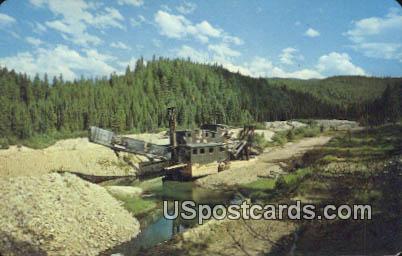 Gold Dredge Mining - Crooked River, Idaho ID Postcard