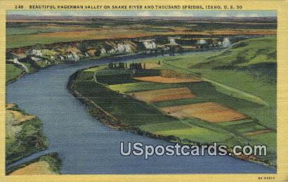 Hagerman Valley - Thousand Springs, Idaho ID Postcard