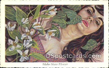 State Flower, ID Postcard      ;      State Flower, Idaho