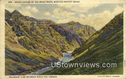 Grand Canyon of Snake River - Idaho ID Postcard