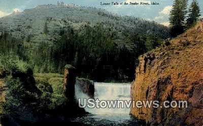 Lower Falls - Snake River, Idaho ID Postcard