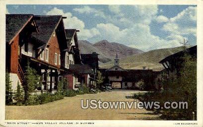 Main Street, Village - Sun Valley, Idaho ID Postcard