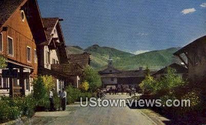 Main Street, Challenger Inn - Sun Valley, Idaho ID Postcard