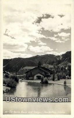 Real Photo - Opera House and Lodge - Sun Valley, Idaho ID Postcard