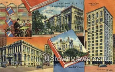 Chicago Public Libraries - Illinois IL Postcard