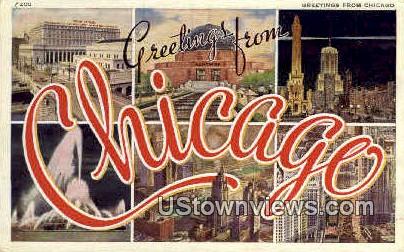 Greeting from Chicago - Illinois IL Postcard