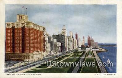 The Stevens Hotel - Chicago, Illinois IL Postcard