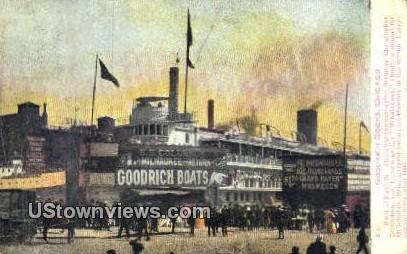 Goodrich Docks - Chicago, Illinois IL Postcard