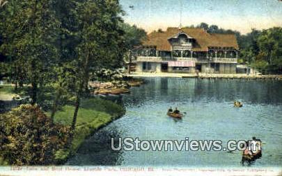 Lake & Boat House - Chicago, Illinois IL Postcard