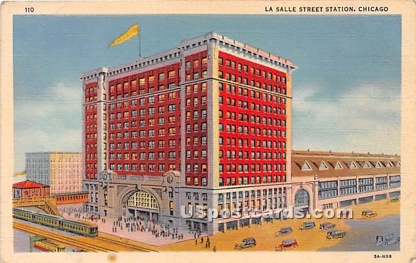 La Salle Street Station - Chicago, Illinois IL Postcard