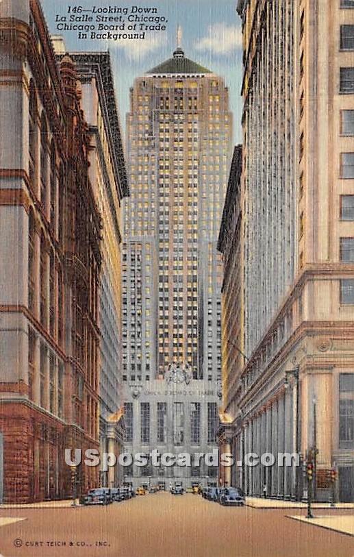 La Salle Street, Chicago Board of Trade - Illinois IL Postcard