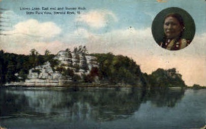 Lovers Leap - Starved Rock, Illinois IL Postcard
