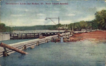 Government Locks for Moline - Illinois IL Postcard