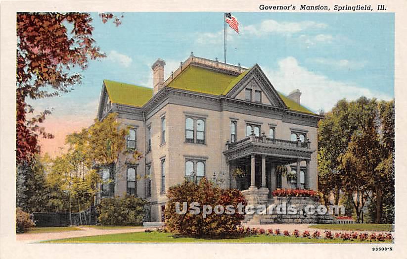 Governor's Mansion - Springfield, Illinois IL Postcard