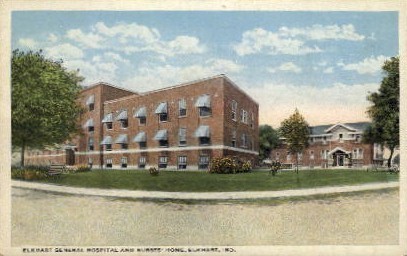 General Hospital - Elkhart, Indiana IN Postcard