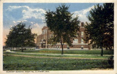General Hospital - Elkhart, Indiana IN Postcard