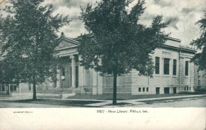 New Library - Elkhart, Indiana IN Postcard