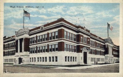 High School - Elkhart, Indiana IN Postcard