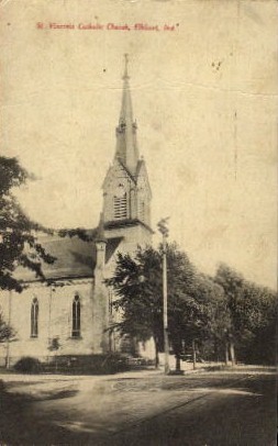 St. Vincents Catholic Church - Elkhart, Indiana IN Postcard