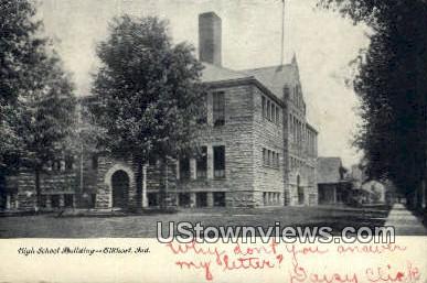 High School Bldg - Elkhart, Indiana IN Postcard