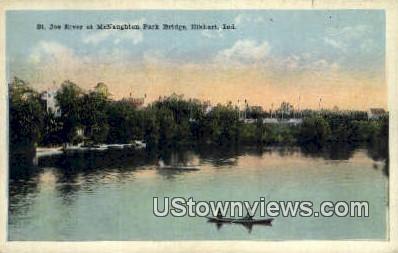 St. Joe River - Elkhart, Indiana IN Postcard