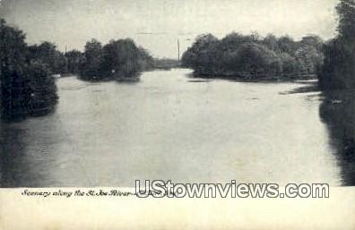 St. Joe River - Elkhart, Indiana IN Postcard
