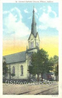 St. Vincent Catholic Church - Elkhart, Indiana IN Postcard