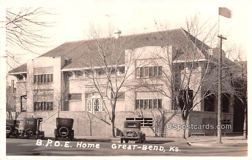 BPOE Home - Great Bend, Kansas KS Postcard