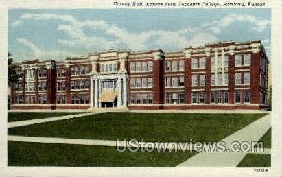 Carney Hall - Pittsburg, Kansas KS Postcard