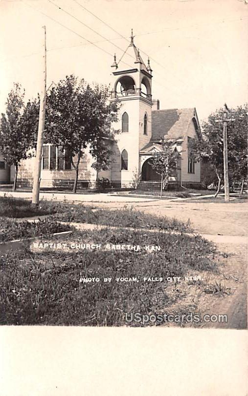 Baptist Church - Sabetha, Kansas KS Postcard
