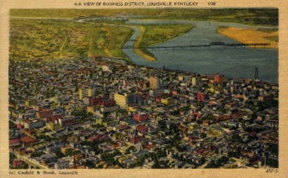 Business District - Louisville, Kentucky KY Postcard