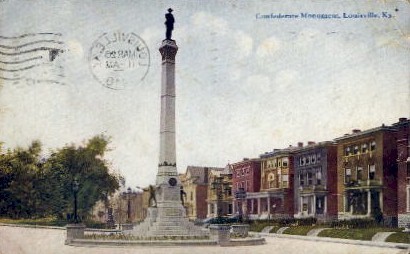 Confederate Monument - Louisville, Kentucky KY Postcard