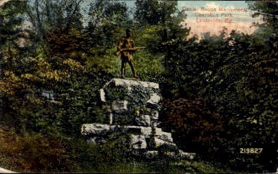Daniel Boone Monument, Cherokee Park - Louisville, Kentucky KY Postcard