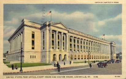 U.S. Post Office - Louisville, Kentucky KY Postcard