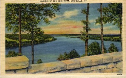 Ohio River - Louisville, Kentucky KY Postcard