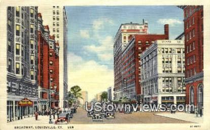 Broadway - Louisville, Kentucky KY Postcard